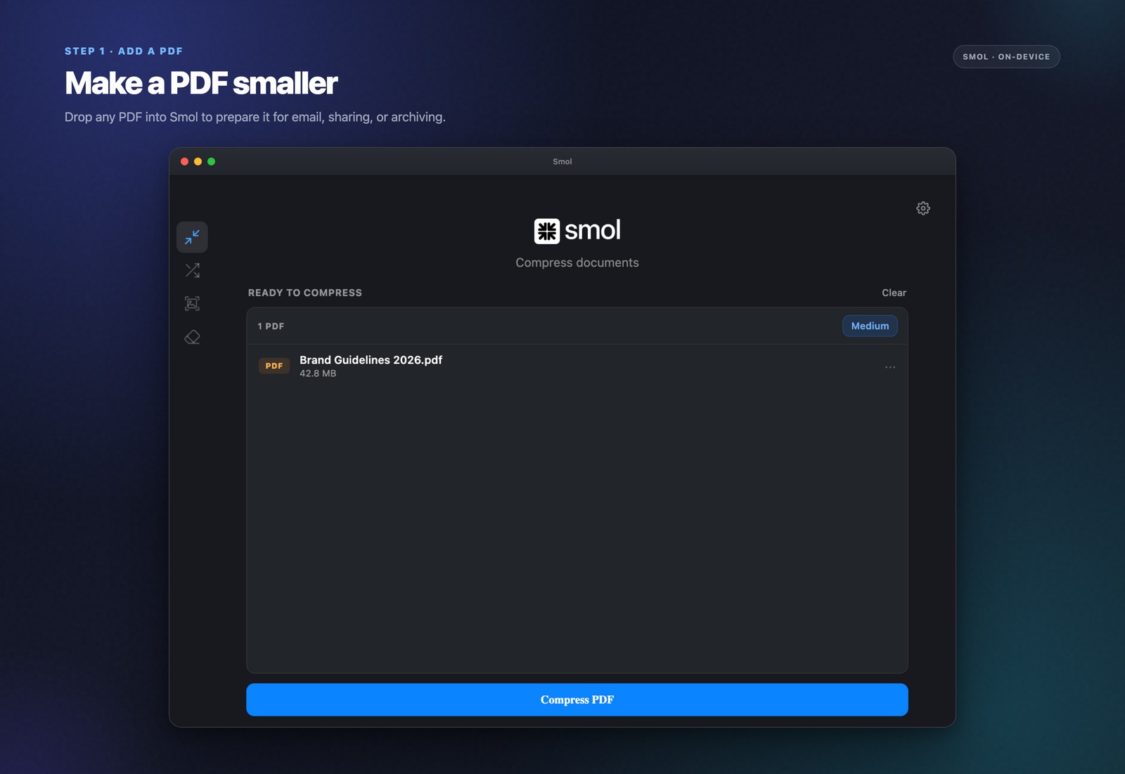 Drop your PDF into Smol